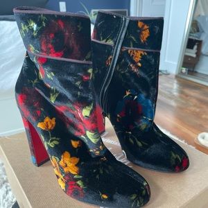 Christian Louboutin velvet boots
